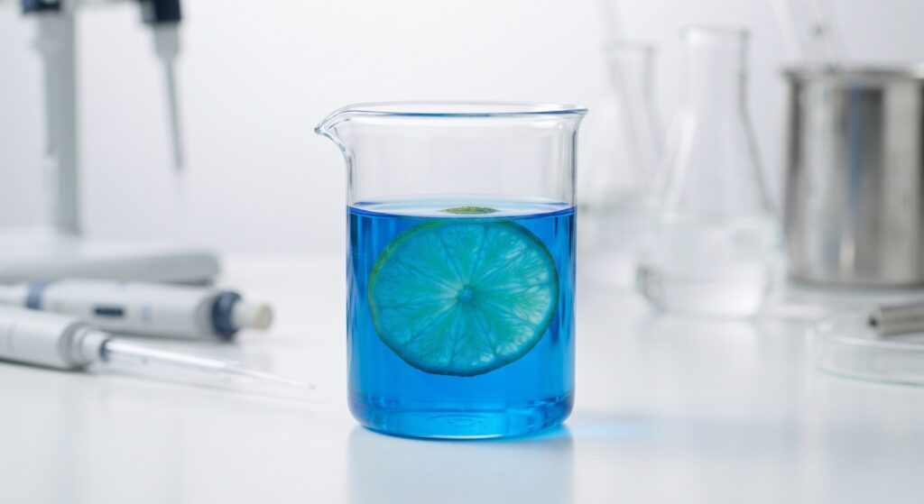 Colorante azul natural para bebidas ácidas: Retos y soluciones de formulación
